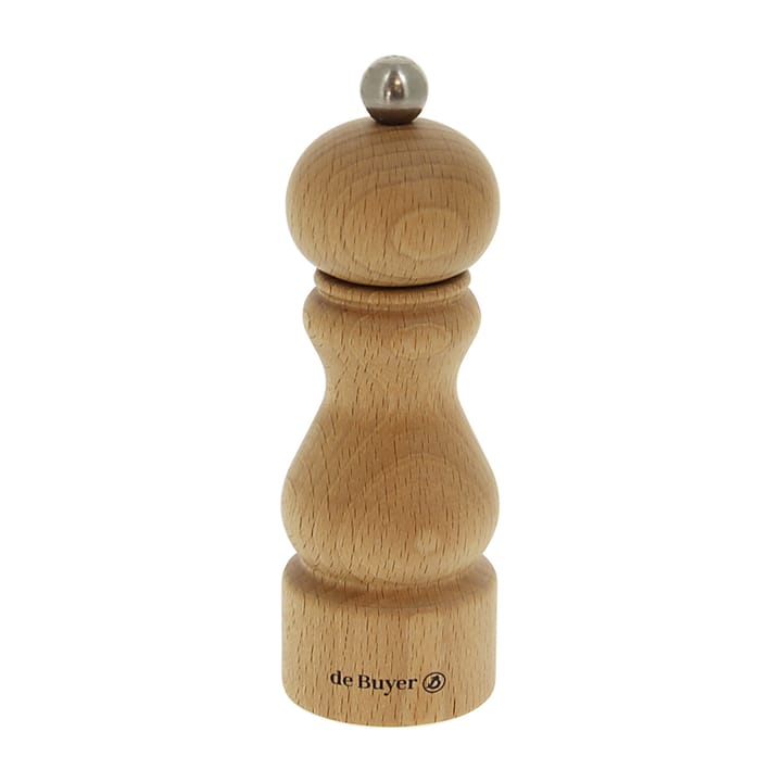Rumba salt- og peberkværn keramisk 14 cm - Bøgetræ-lys - De Buyer