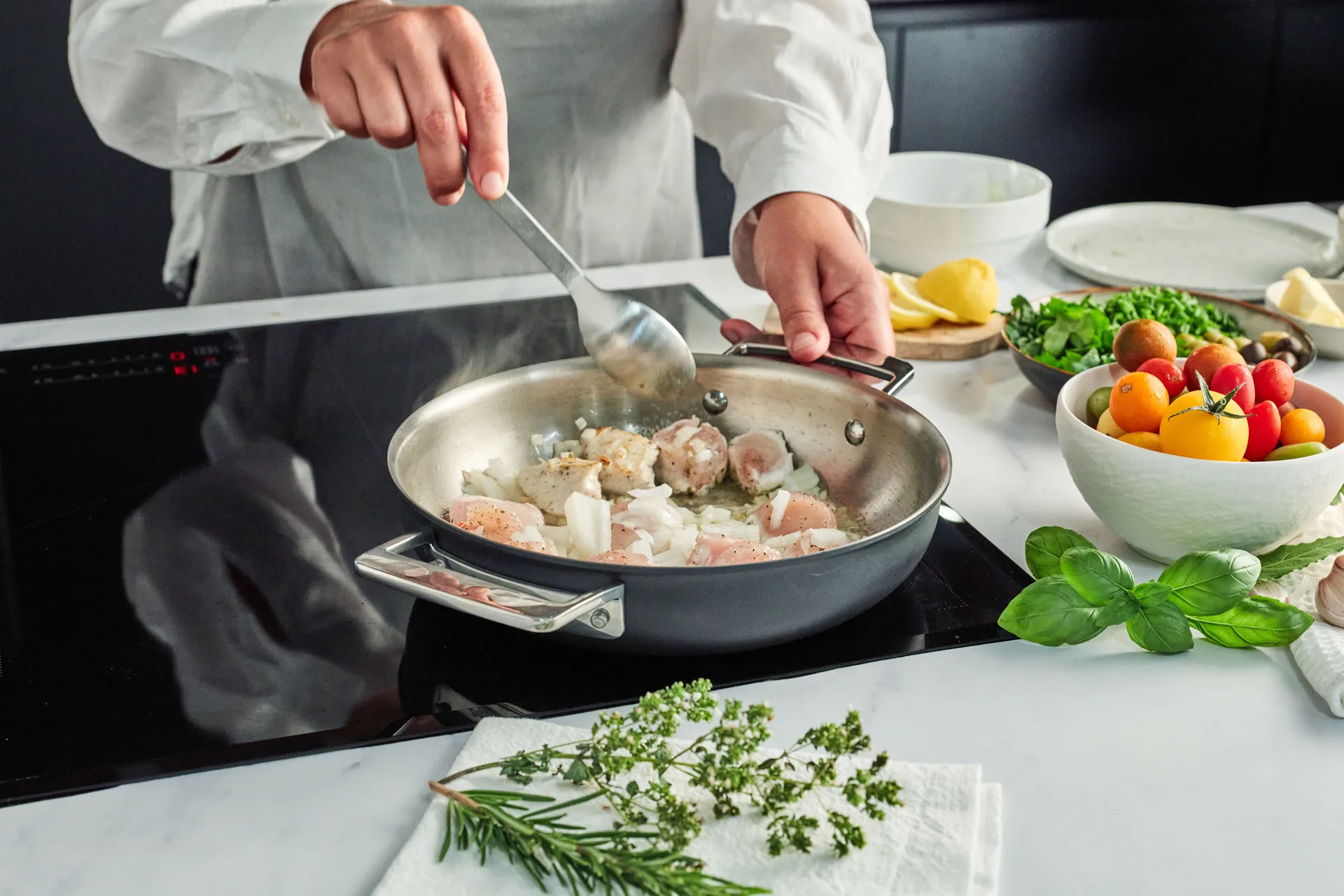 Demeyere Black 5 multifunktion 5-ply stegepande, Ø20 cm Demeyere