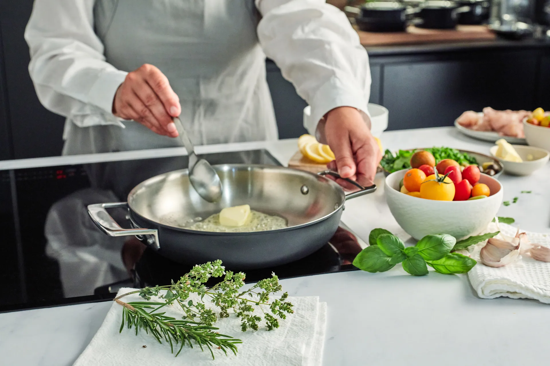 Demeyere Black 5 multifunktion 5-ply stegepande, Ø24 cm Demeyere