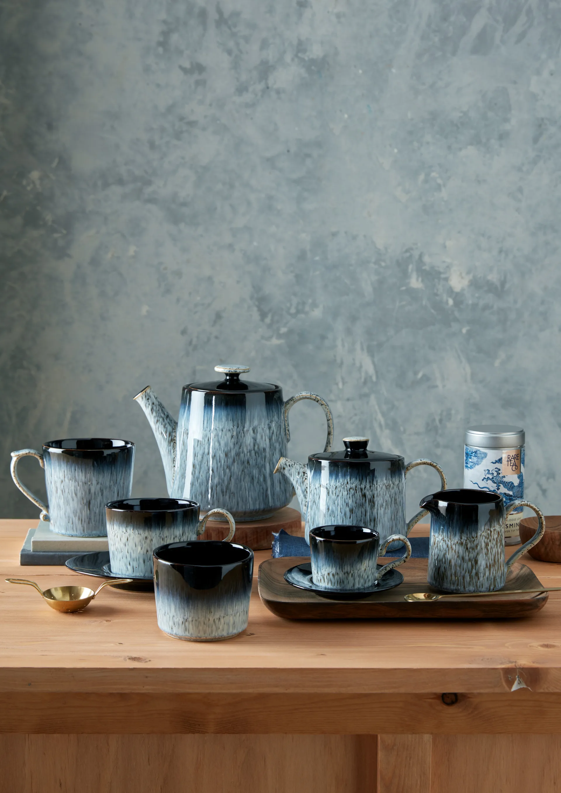 Halo brew espressokop 10 cl, Blå/Grå/Sort Denby