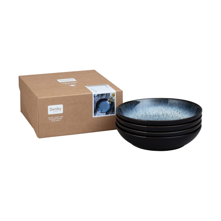 Halo pastaskål 22 cm 4-pak, Blå/Grå/Sort Denby