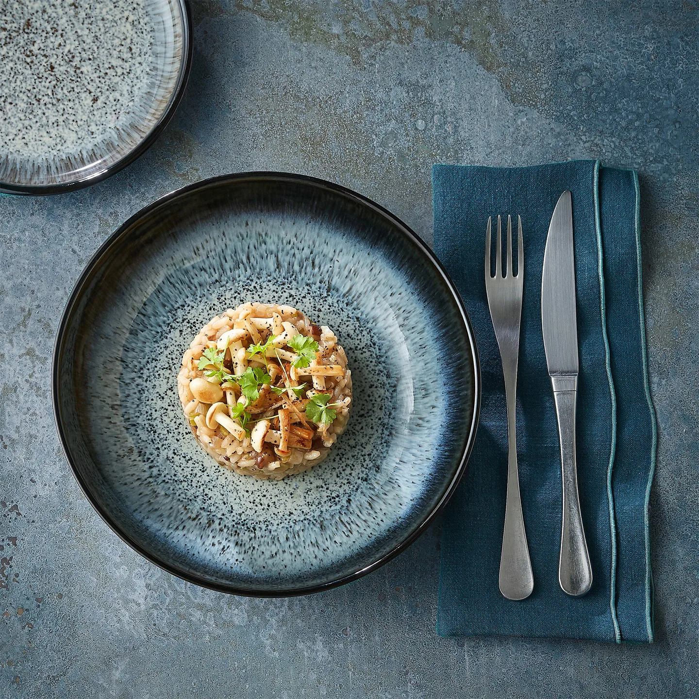 Halo pastaskål 22 cm, Blå/Grå/Sort Denby