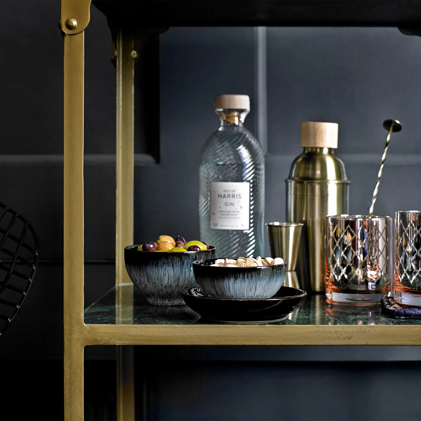 Halo skål 10,5 cm, Blå/Grå/Sort Denby