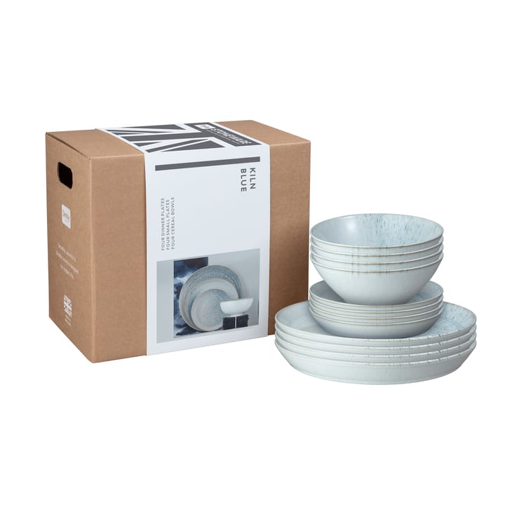 Kiln blue servicesæt - 12 dele - Denby