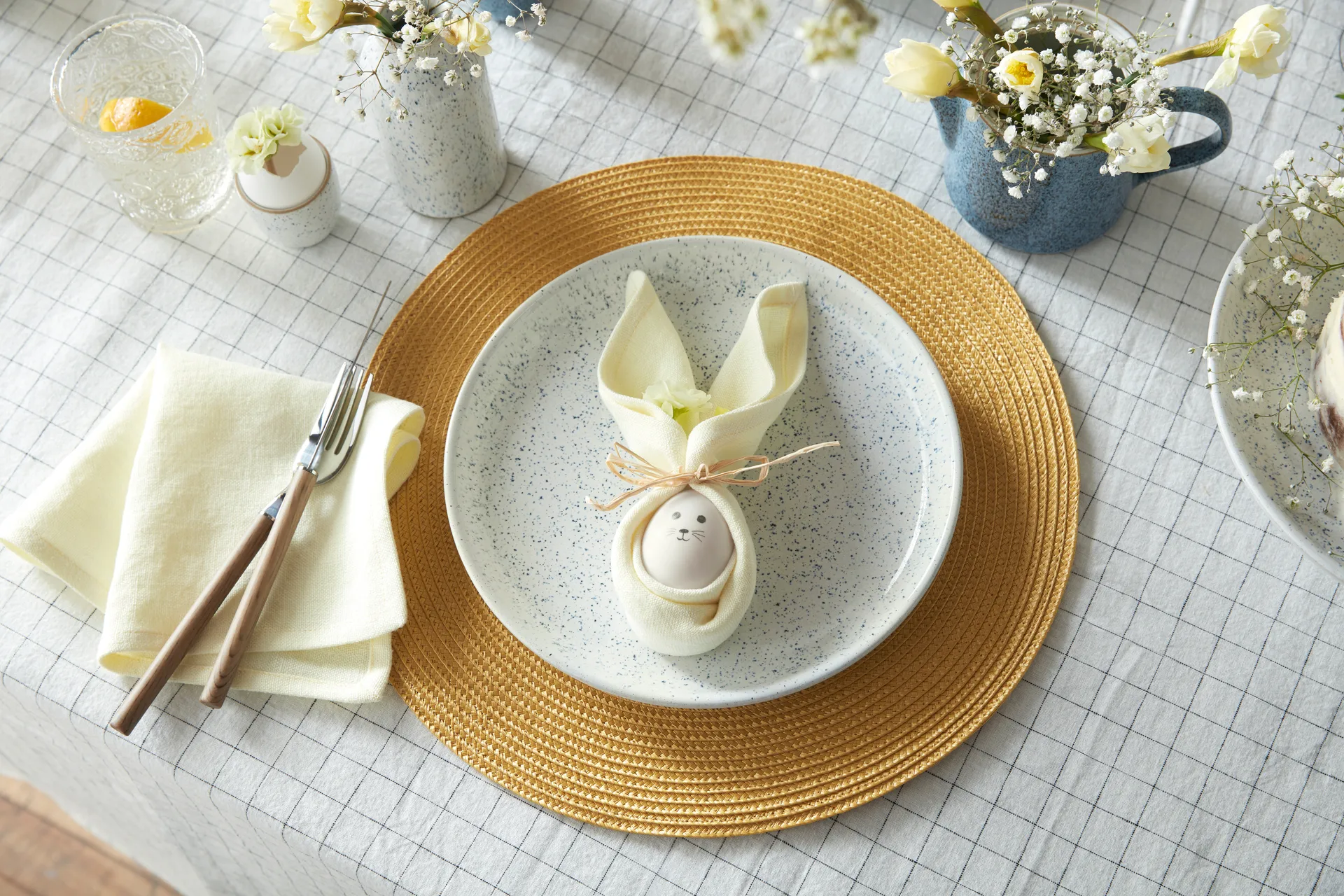 Studio Blue coupe tallerken 21 cm, Chalk Denby