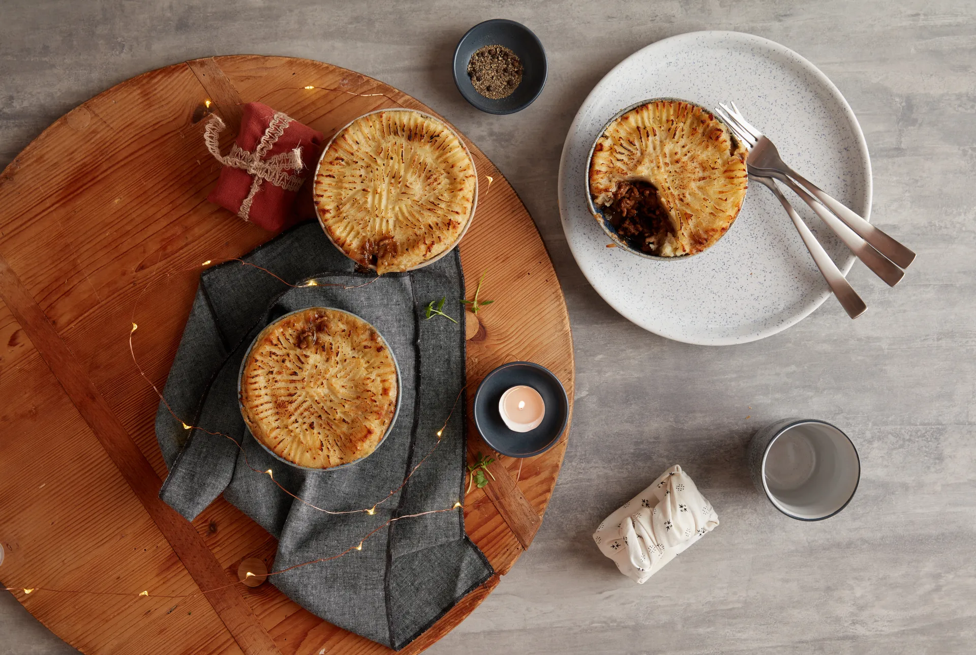 Studio Blue coupe tallerken 26 cm, Chalk Denby