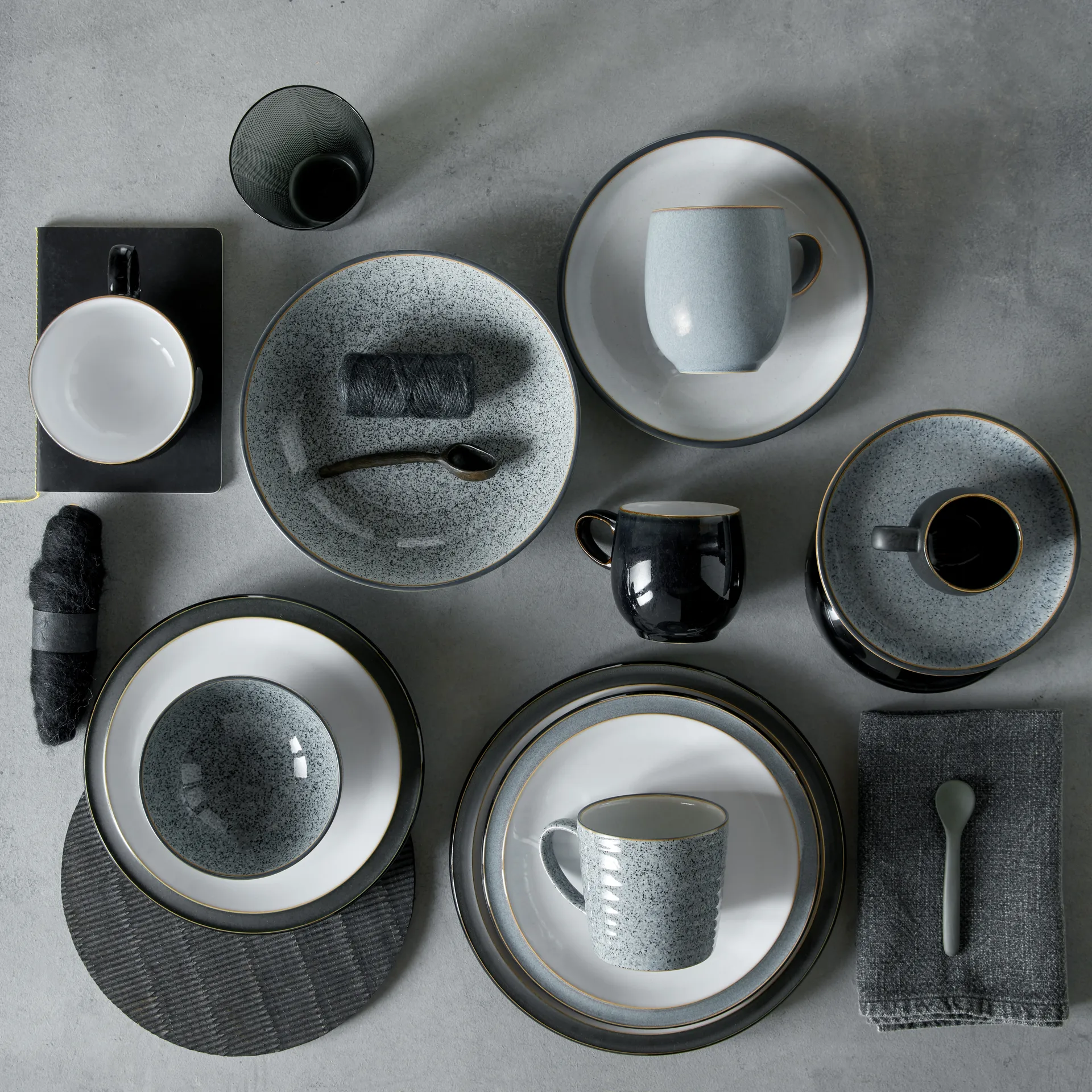 Studio Grey coupe asiet 17 cm, Granite Denby