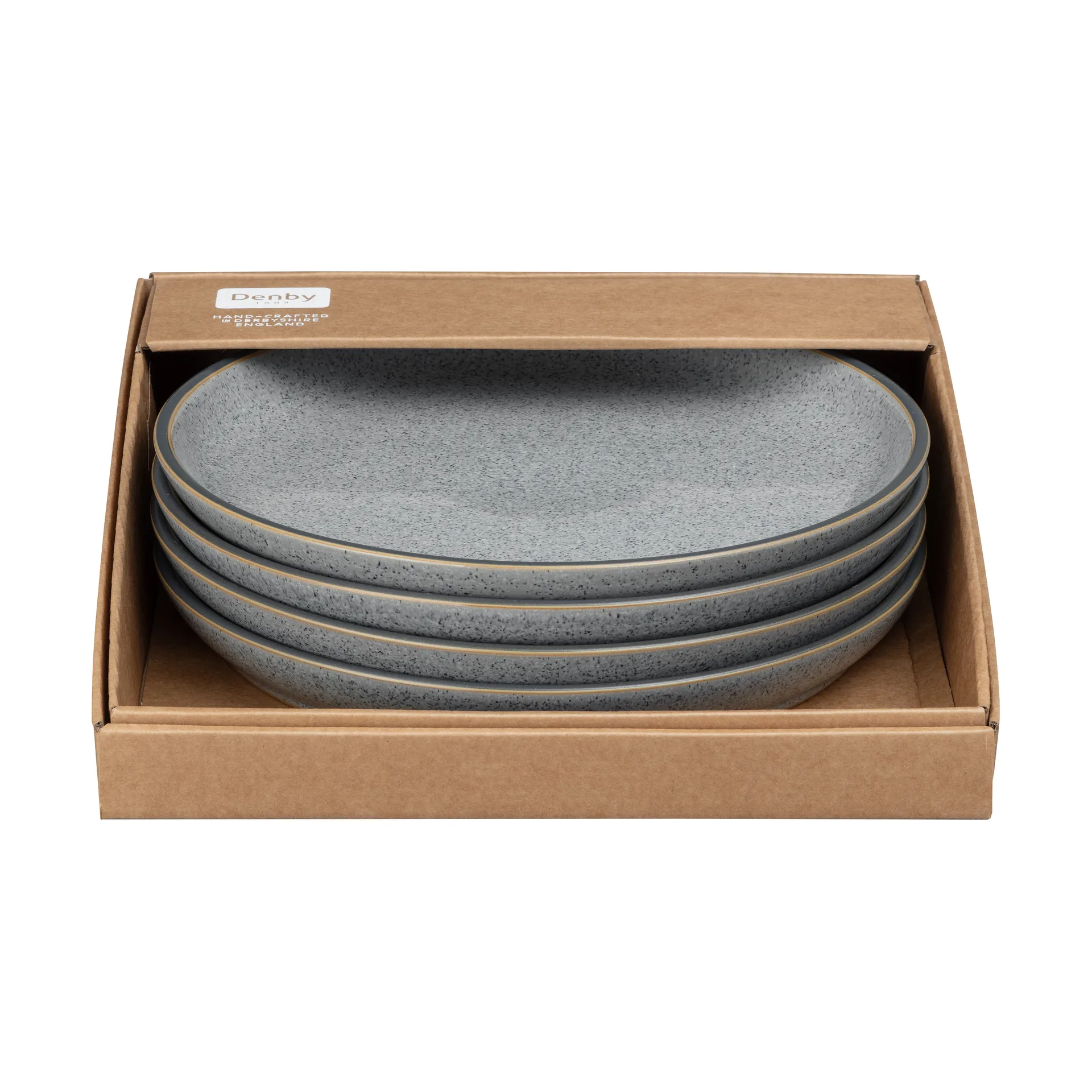 Studio Grey coupe tallerken 26 cm 4-pak, Granite Denby
