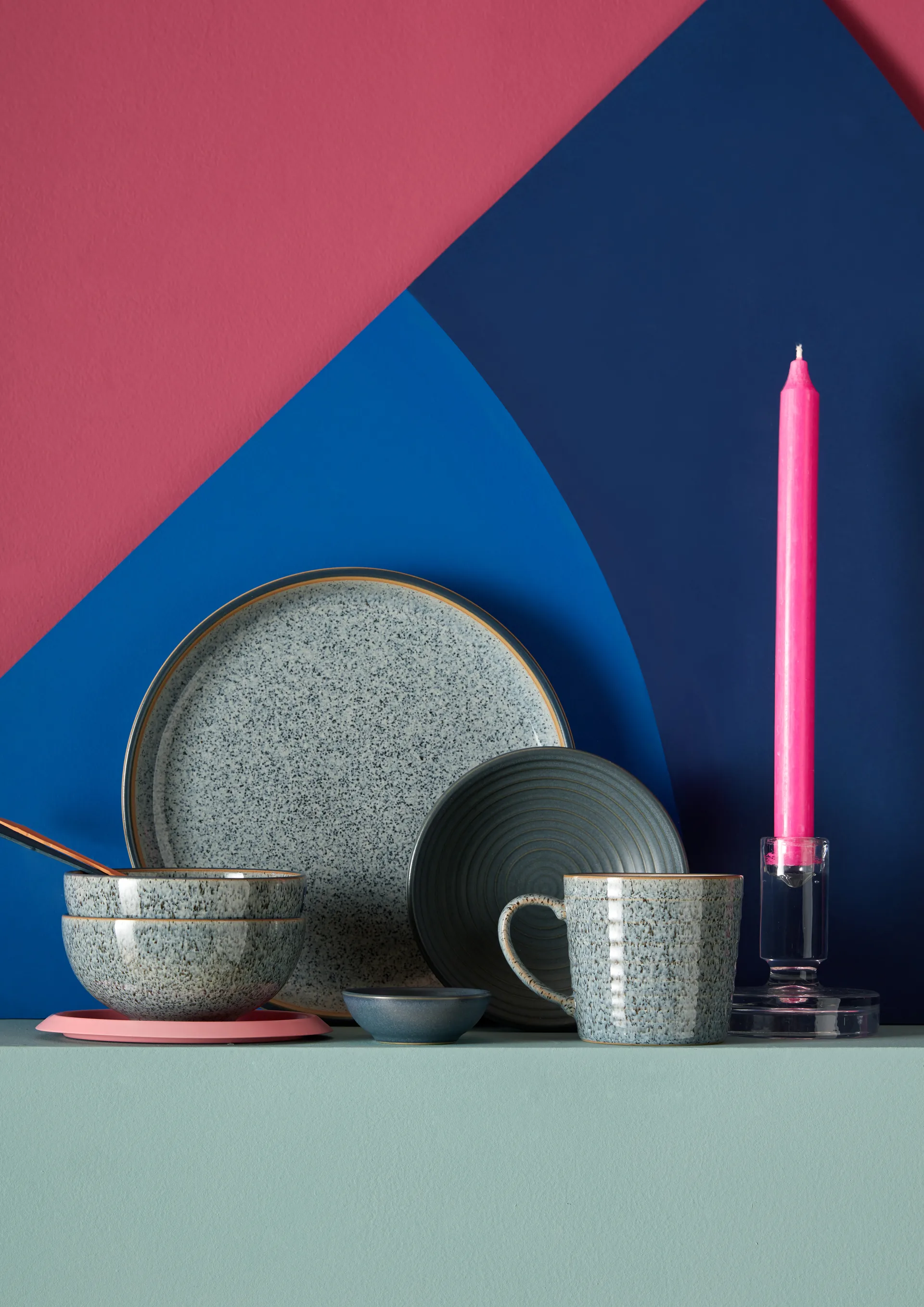 Studio Grey coupe tallerken 26 cm 4-pak, Granite Denby