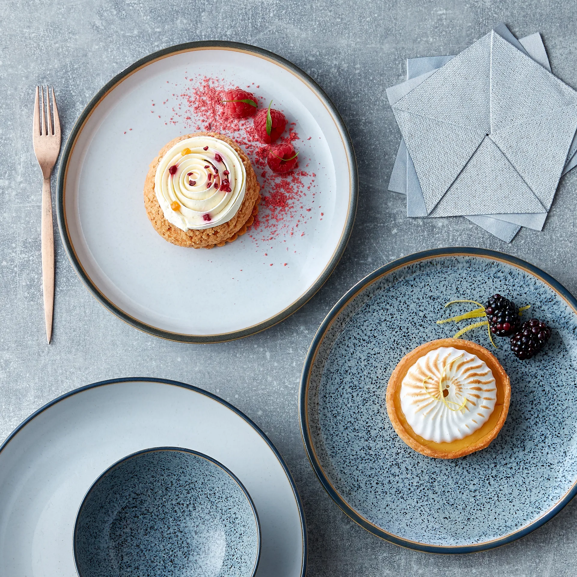 Studio Grey coupe tallerken 26 cm, Granite Denby