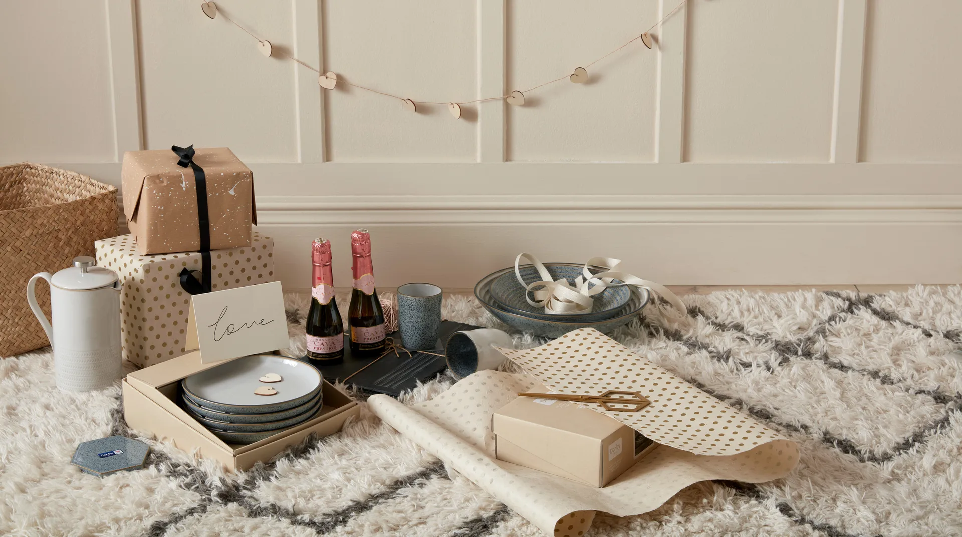 Studio Grey riflet skål 31 cm, Granite Denby