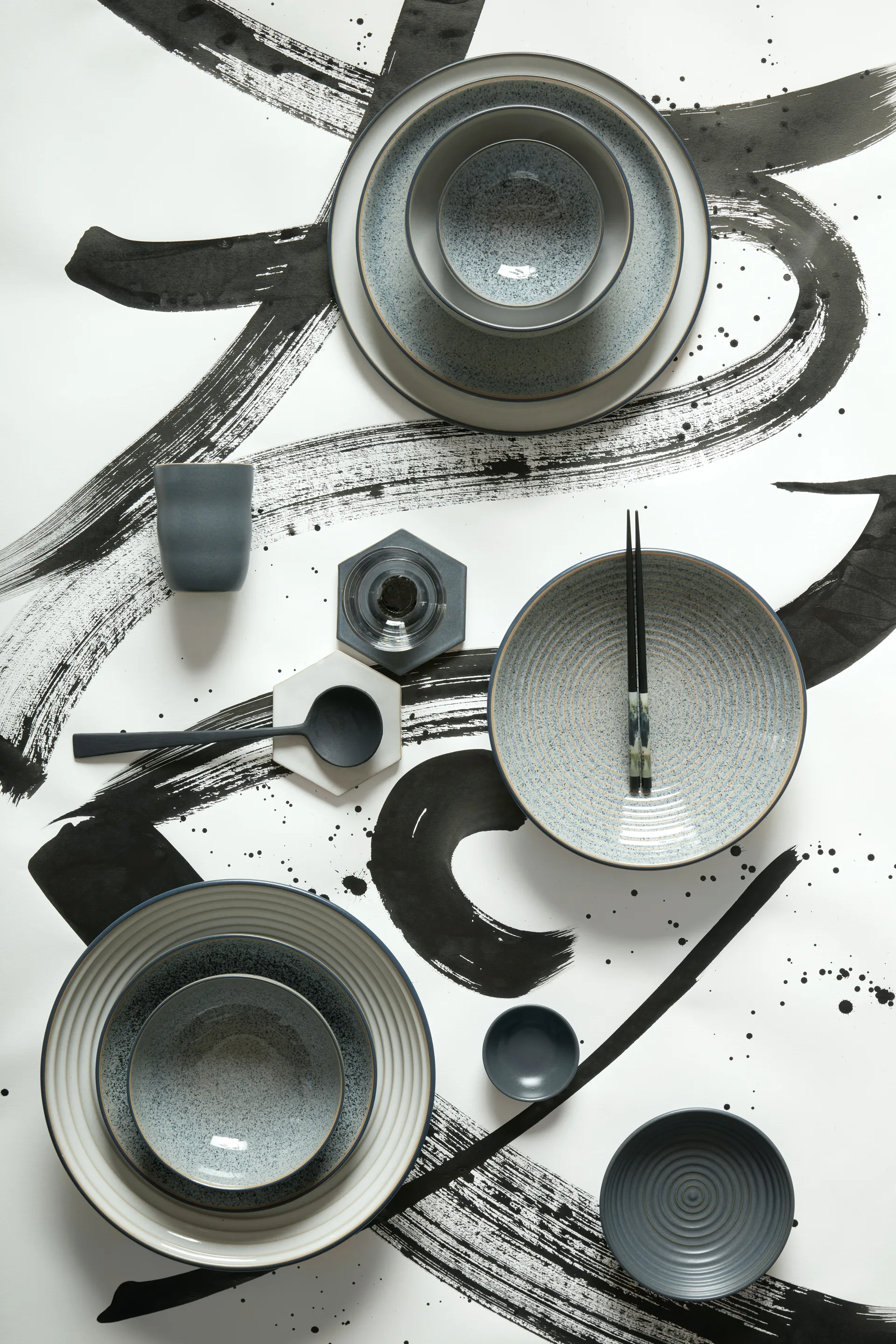 Studio Grey riflet skål 31 cm, Granite Denby