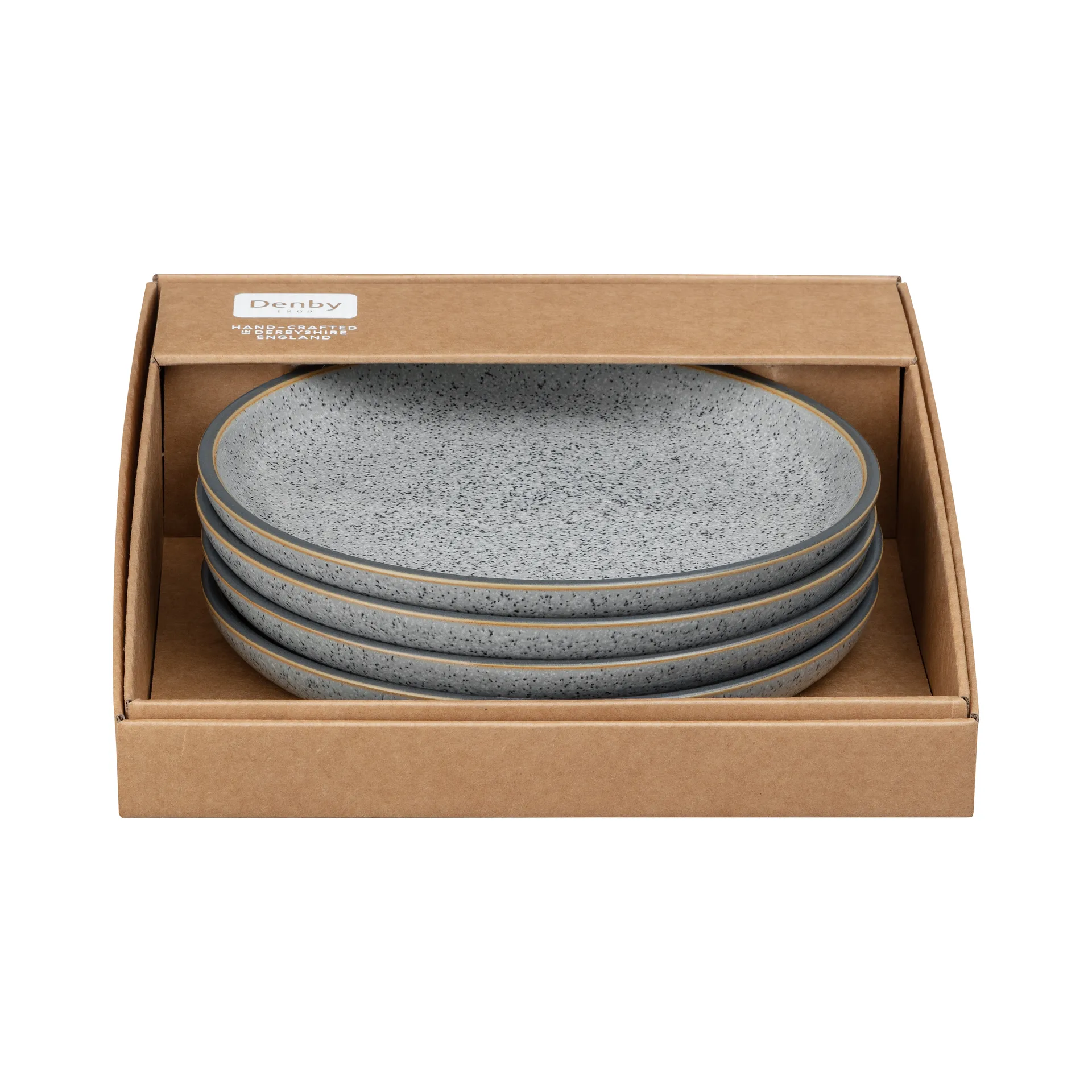 Studio Grey tallerken 21 cm 4-pak, Granite Denby