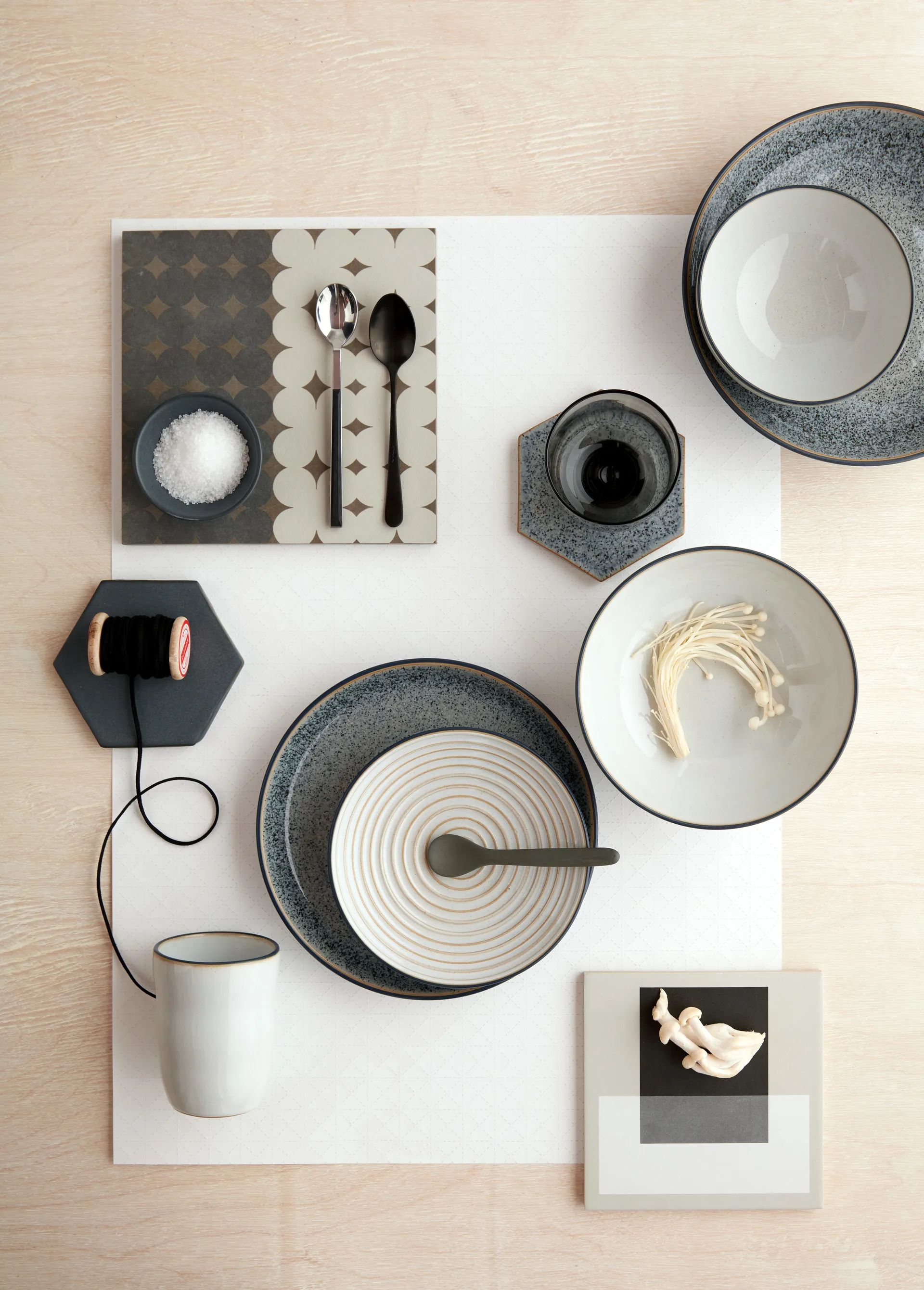 Studio Grey tallerken 21 cm 4-pak, Granite Denby