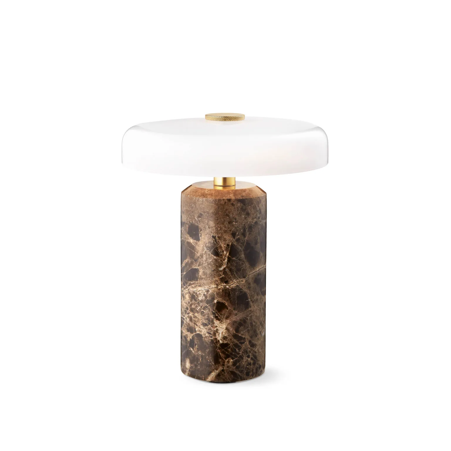 Trip bordlampe Ø17x21 cm marmor, Mørk emperador-blank opal Design By Us