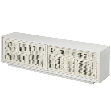 Air sideboard low - Hvid, rattan - Design House Stockholm