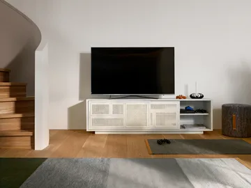 Air sideboard low - Hvid, rattan - Design House Stockholm