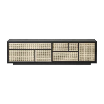 Air sideboard low - sort, rattan - Design House Stockholm