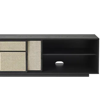 Air sideboard low - sort, rattan - Design House Stockholm
