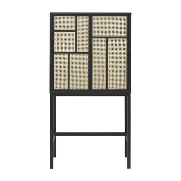 Air vitrineskab - sort, rattan - Design House Stockholm