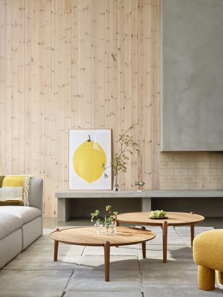 Aria sofabord Ø90 cm, Eg 30 cm. Design House Stockholm