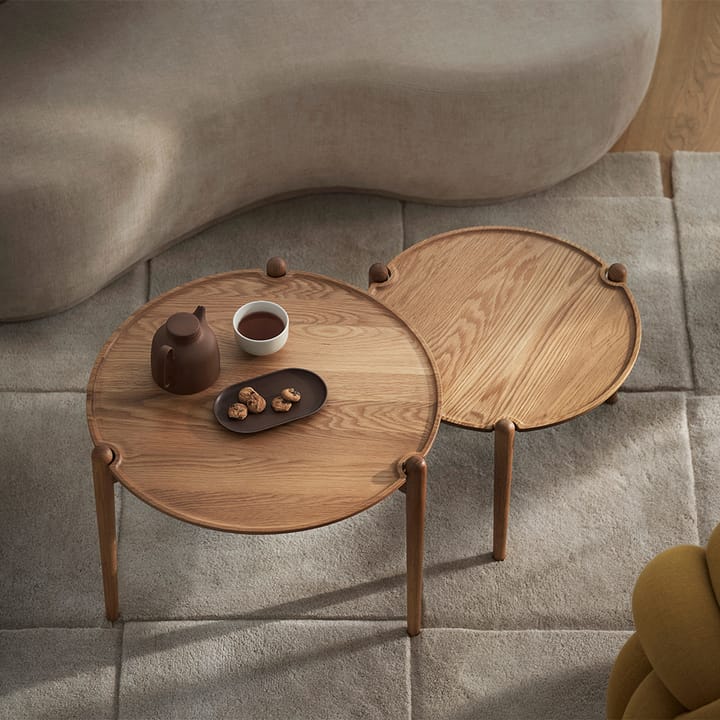 Aria sofabord Ø90 cm, Eg 30 cm. Design House Stockholm