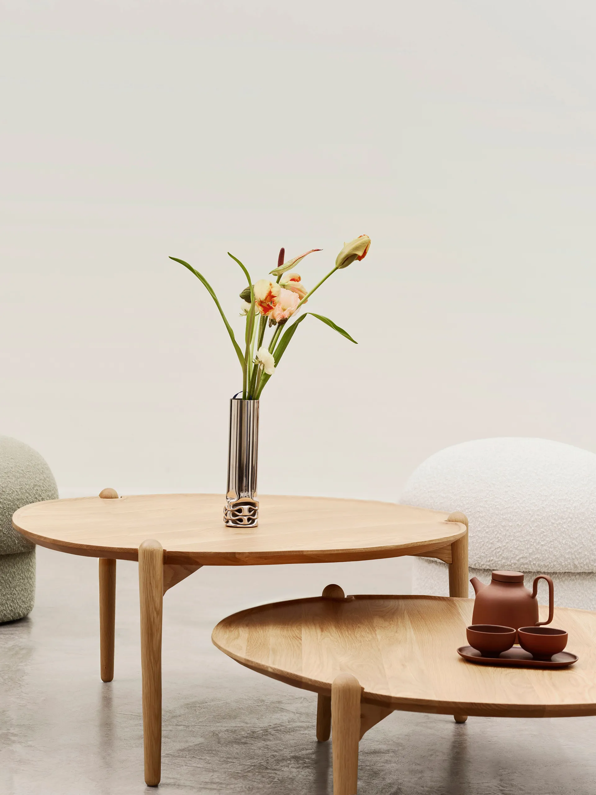 Aria sofabord, Eg, Ø50x37 cm Design House Stockholm