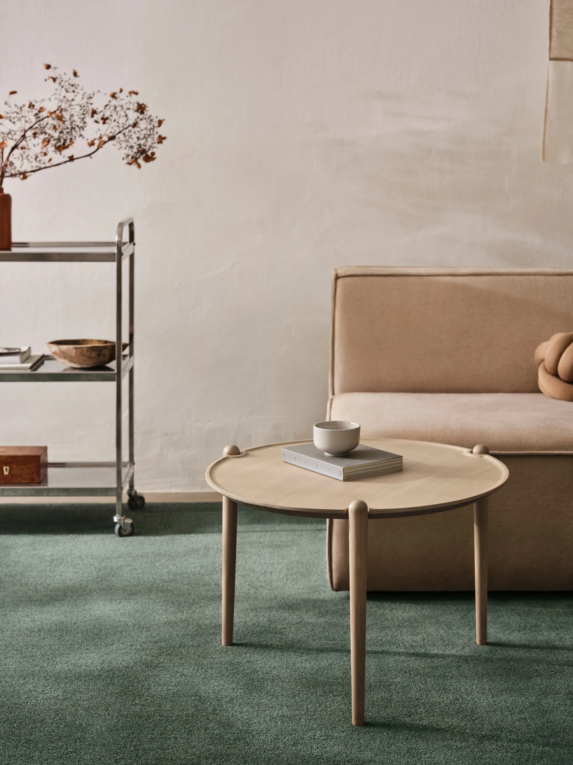 Aria sofabord højt 46 cm, Light oak Design House Stockholm