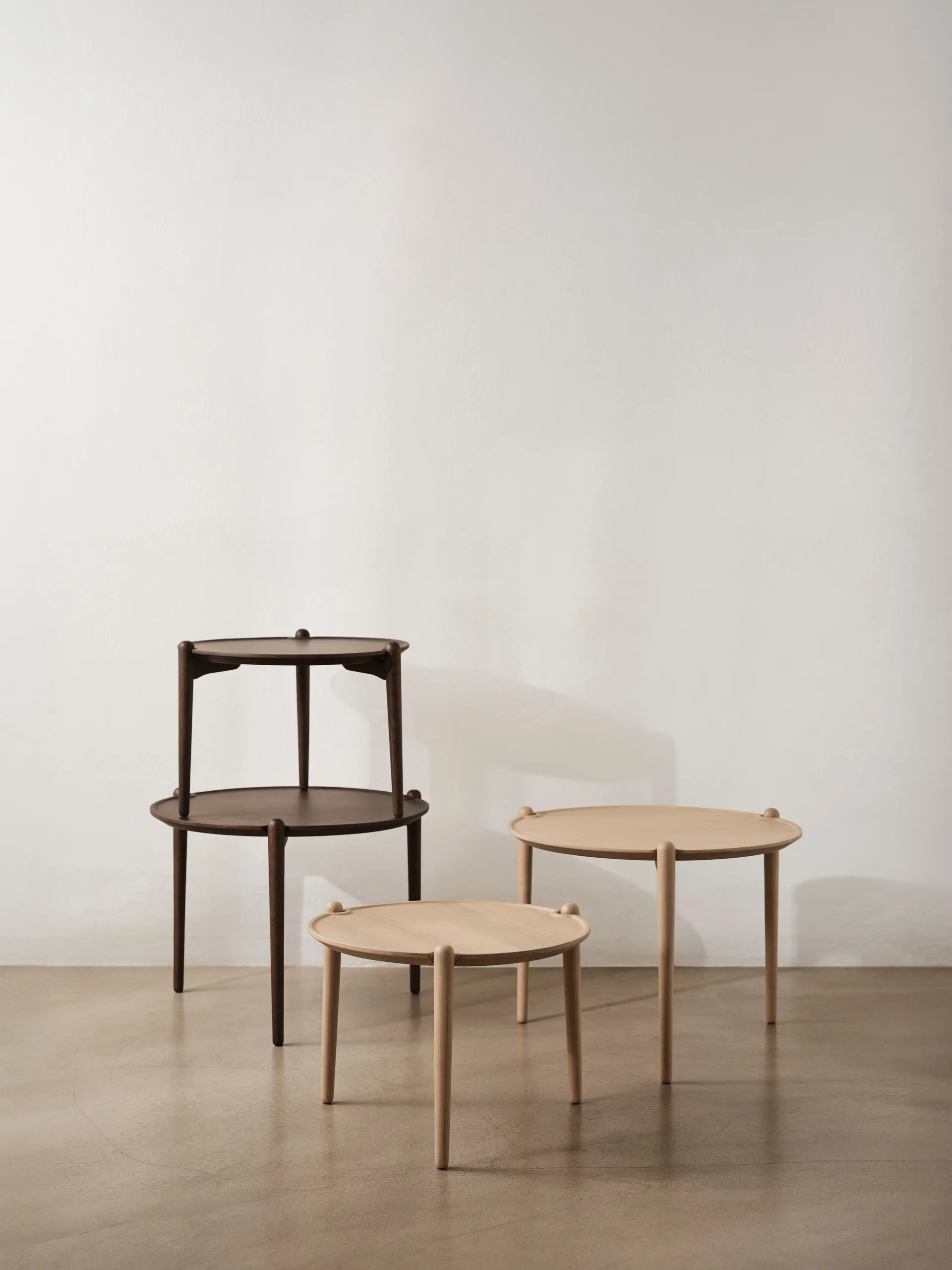 Aria sofabord, Light oak, Ø50x37 cm Design House Stockholm