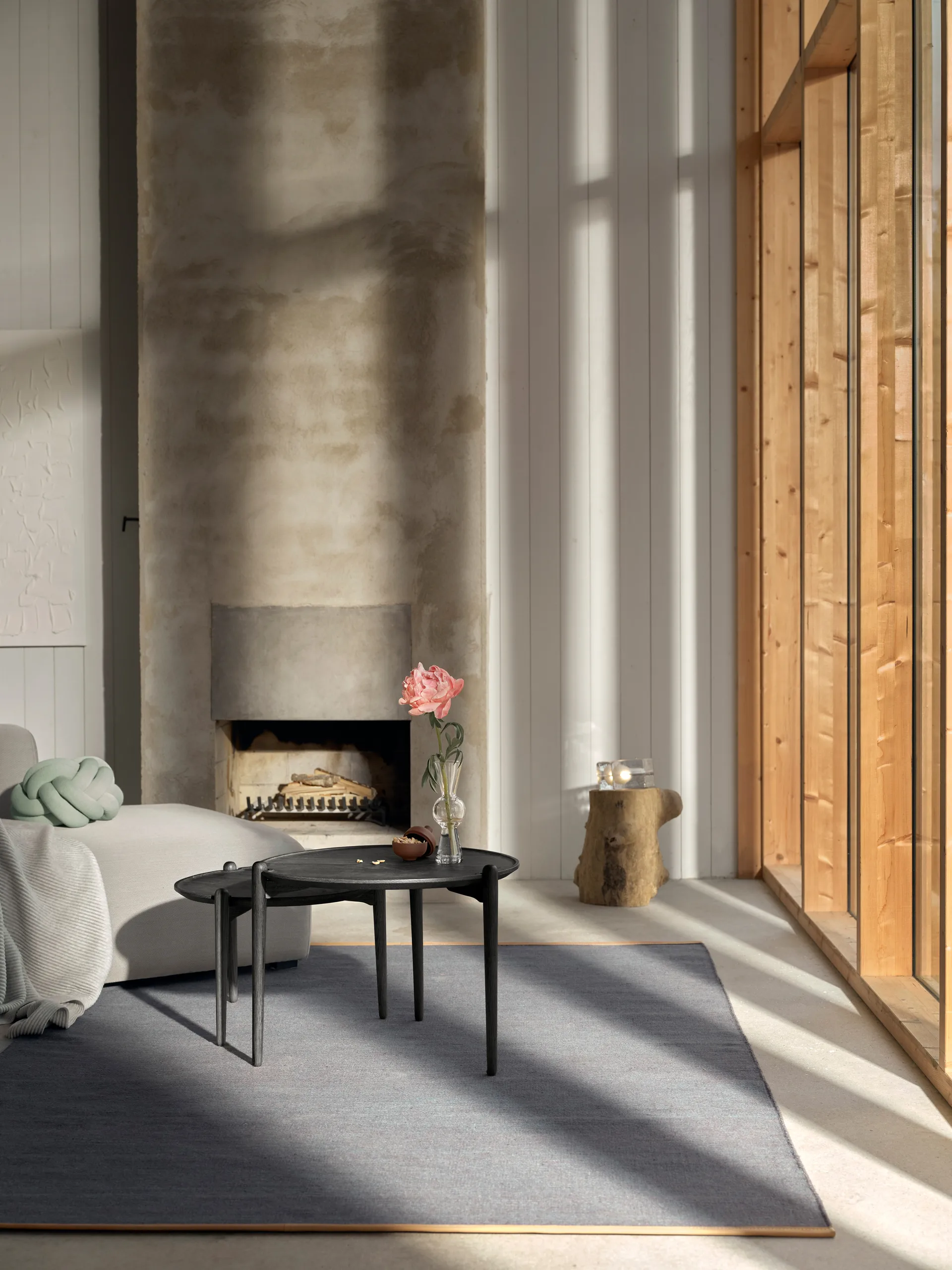Aria sofabord, Sort eg, Ø50x37 cm Design House Stockholm