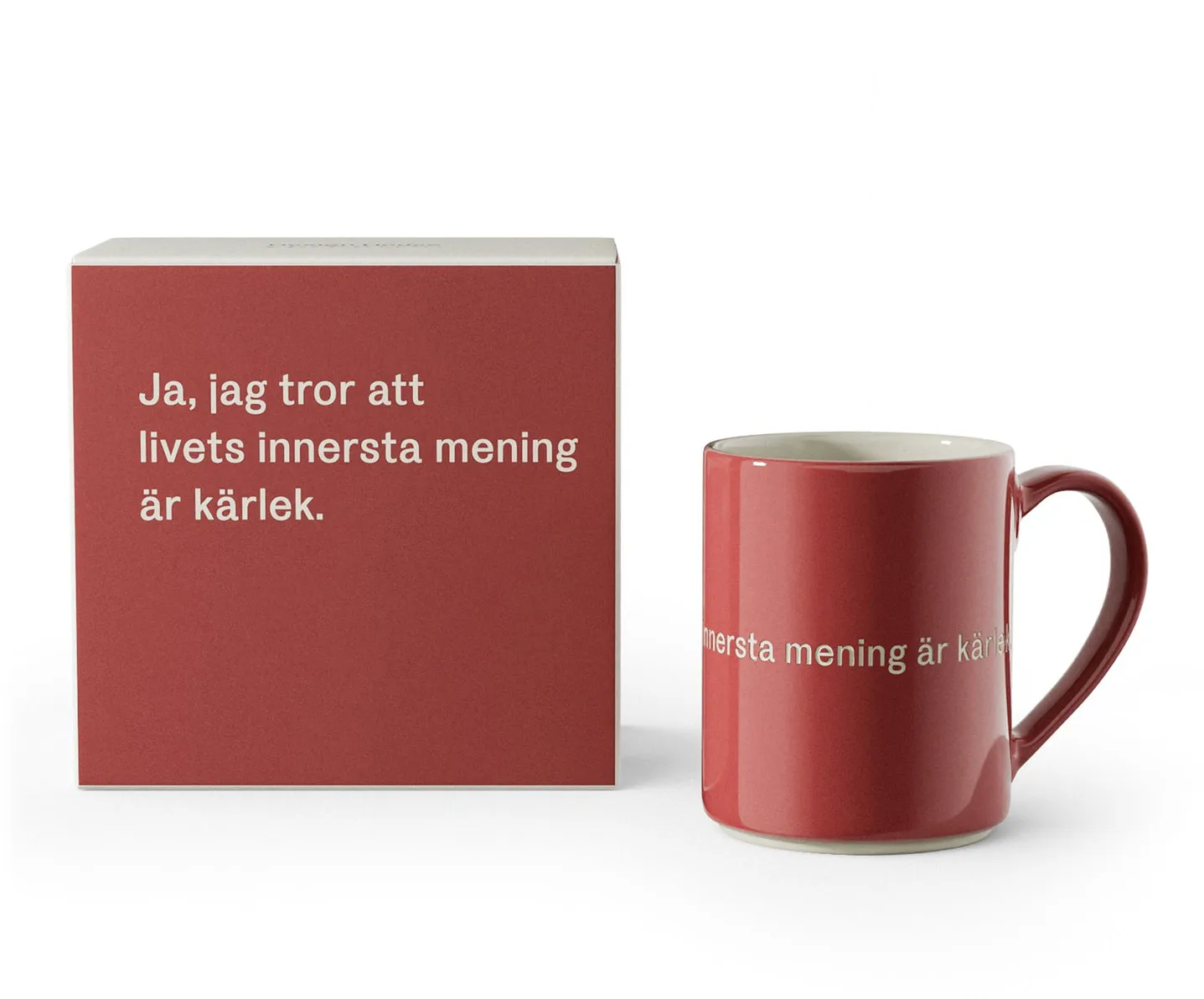 Astrid Lindgren kop, ja, jag tror att livets…, Svensk tekst Design House Stockholm