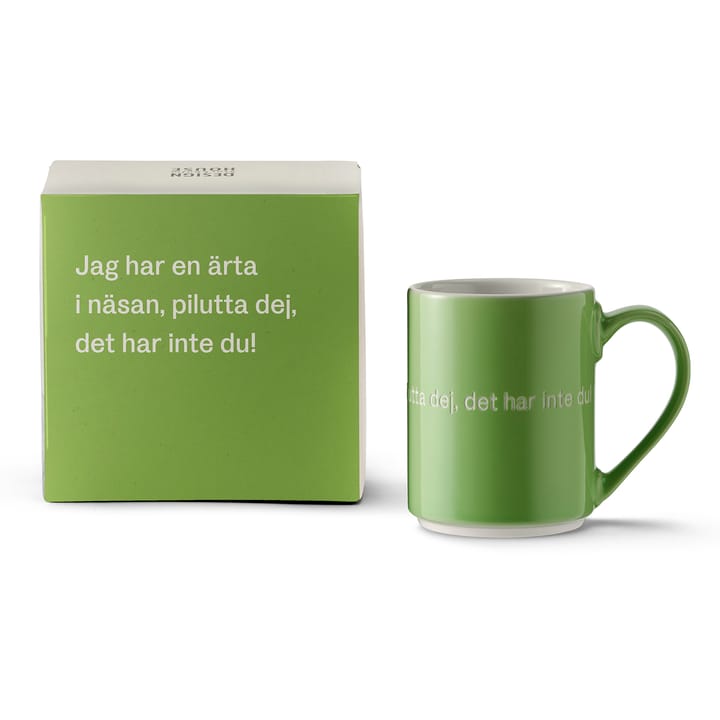 Astrid Lindgren krus &quot;Jag har en ärta i näsan…&quot; - Svensk tekst - Design House Stockholm