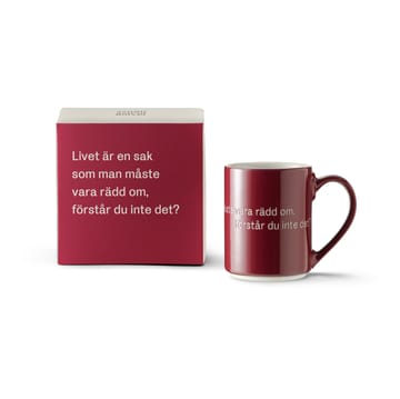 Astrid Lindgren krus &quot;Livet är en sak&quot; - Svensk tekst - Design House Stockholm