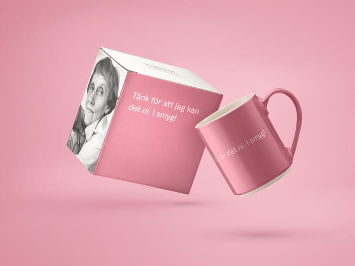 Astrid Lindgren krus, 'tänk för att jag kan…', Svensk tekst Design House Stockholm