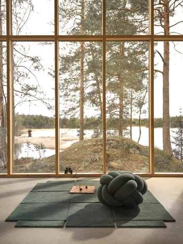Basket tæppe, grøn - 180x180 cm - Design House Stockholm