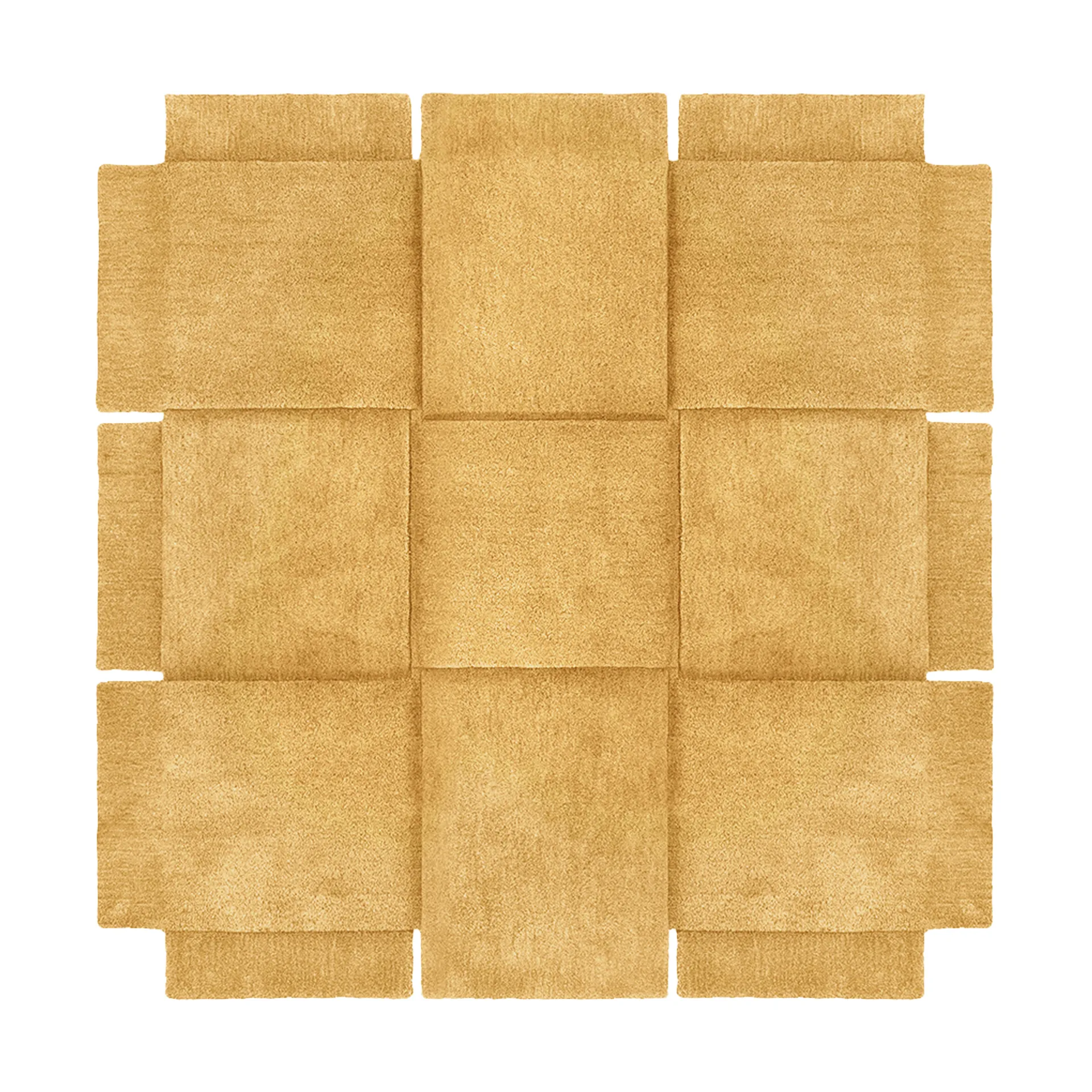 Basket tæppe yellow ochre, 180x180 cm Design House Stockholm