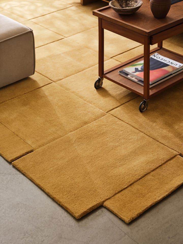 Basket tæppe yellow ochre, 180x180 cm Design House Stockholm