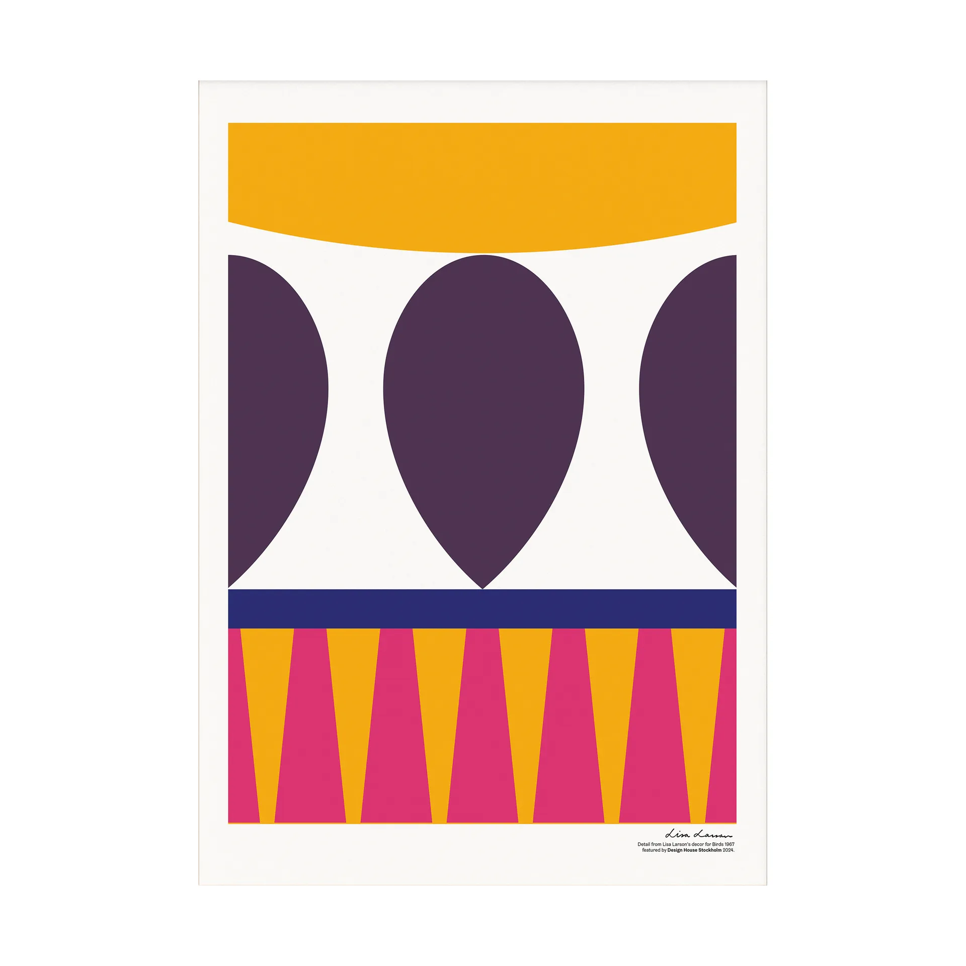 Birds 1967 plakat 50x70 cm, No. 1 Design House Stockholm