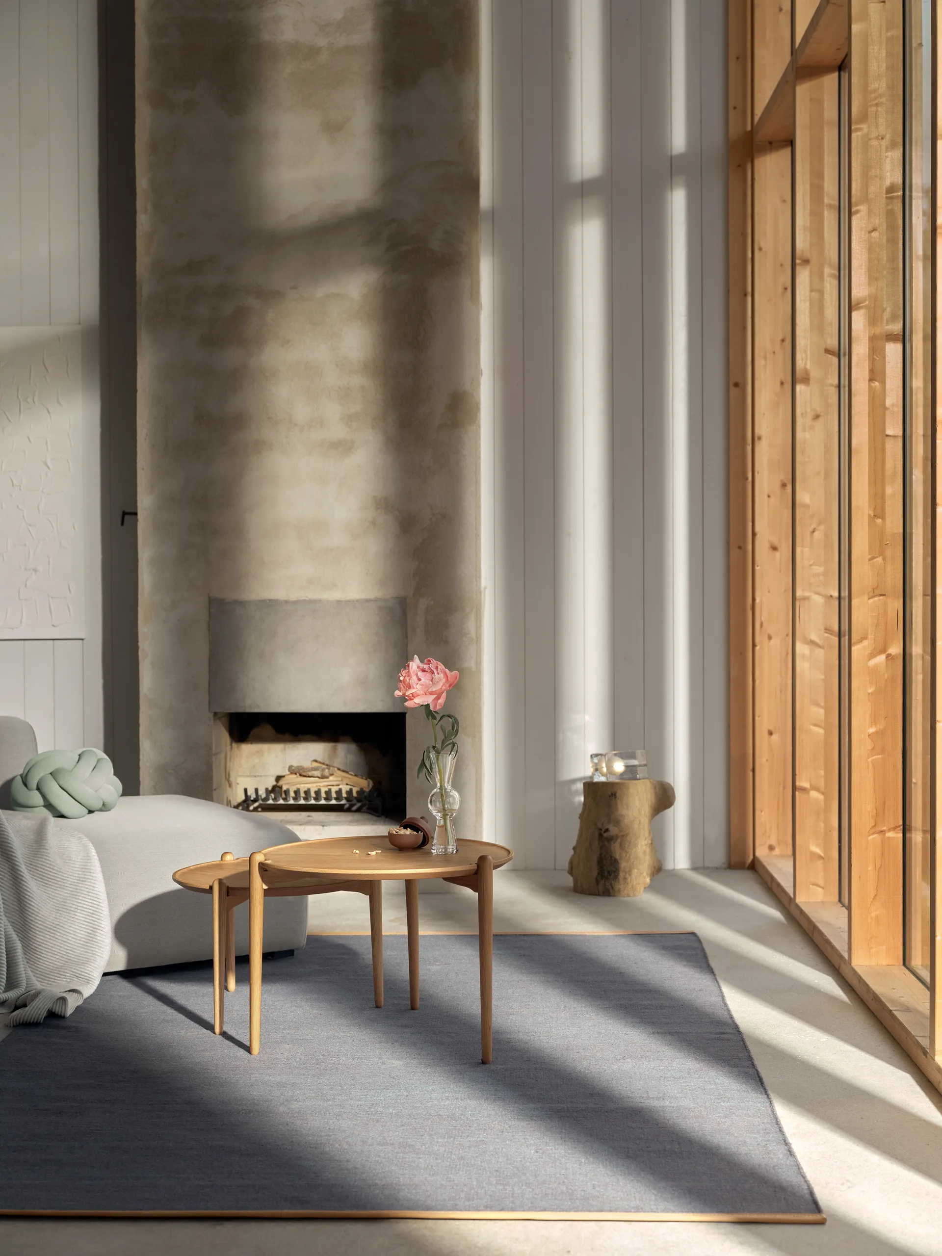 Björk tæppe stort blåt, 170x240 cm Design House Stockholm
