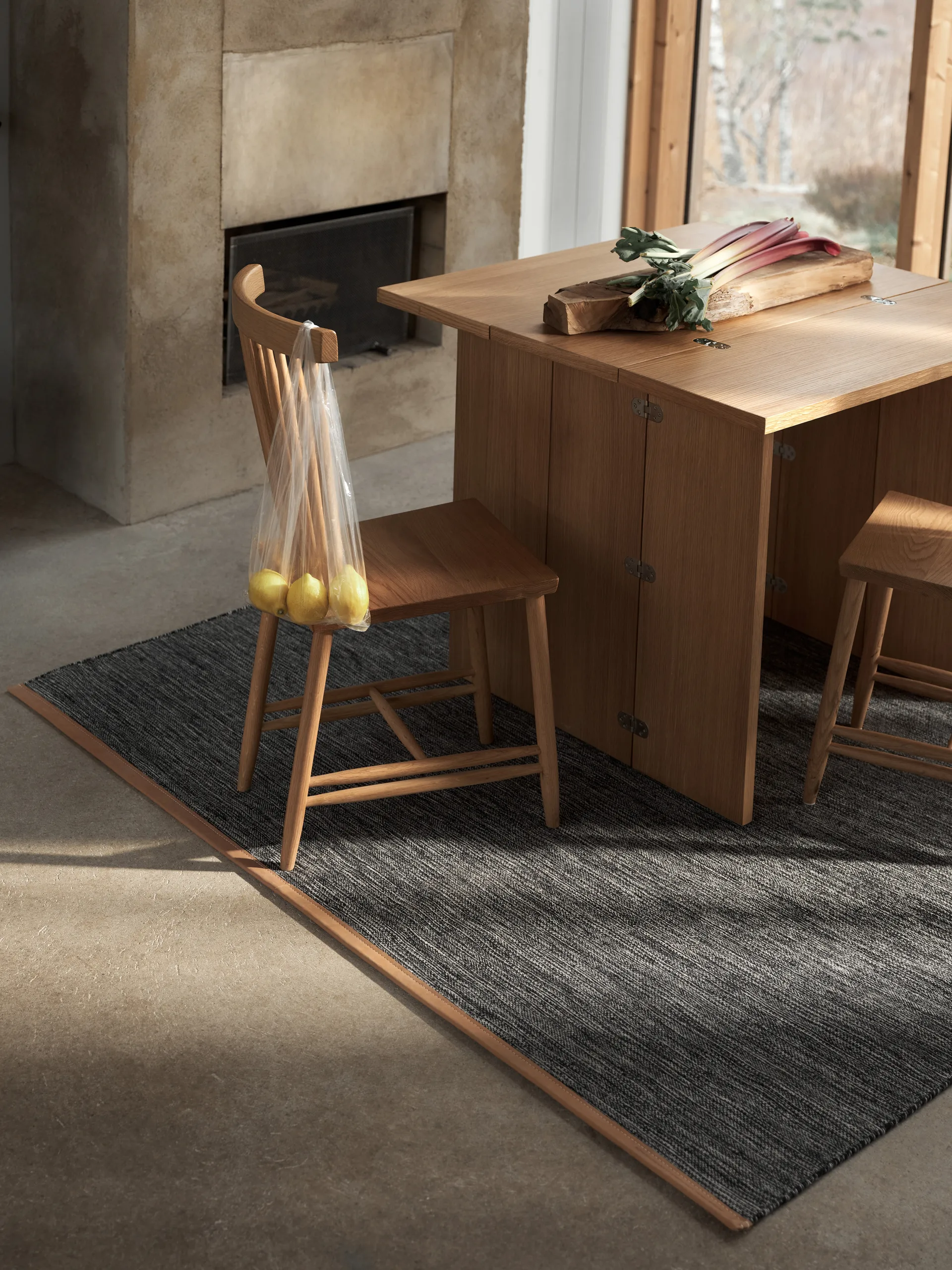 Björk tæppe stort mørkegråt, 170 x 240 cm Design House Stockholm