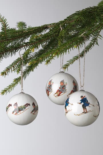 Elsa Beskow julekugler 3 stk - Sæt nr. 7 - Design House Stockholm