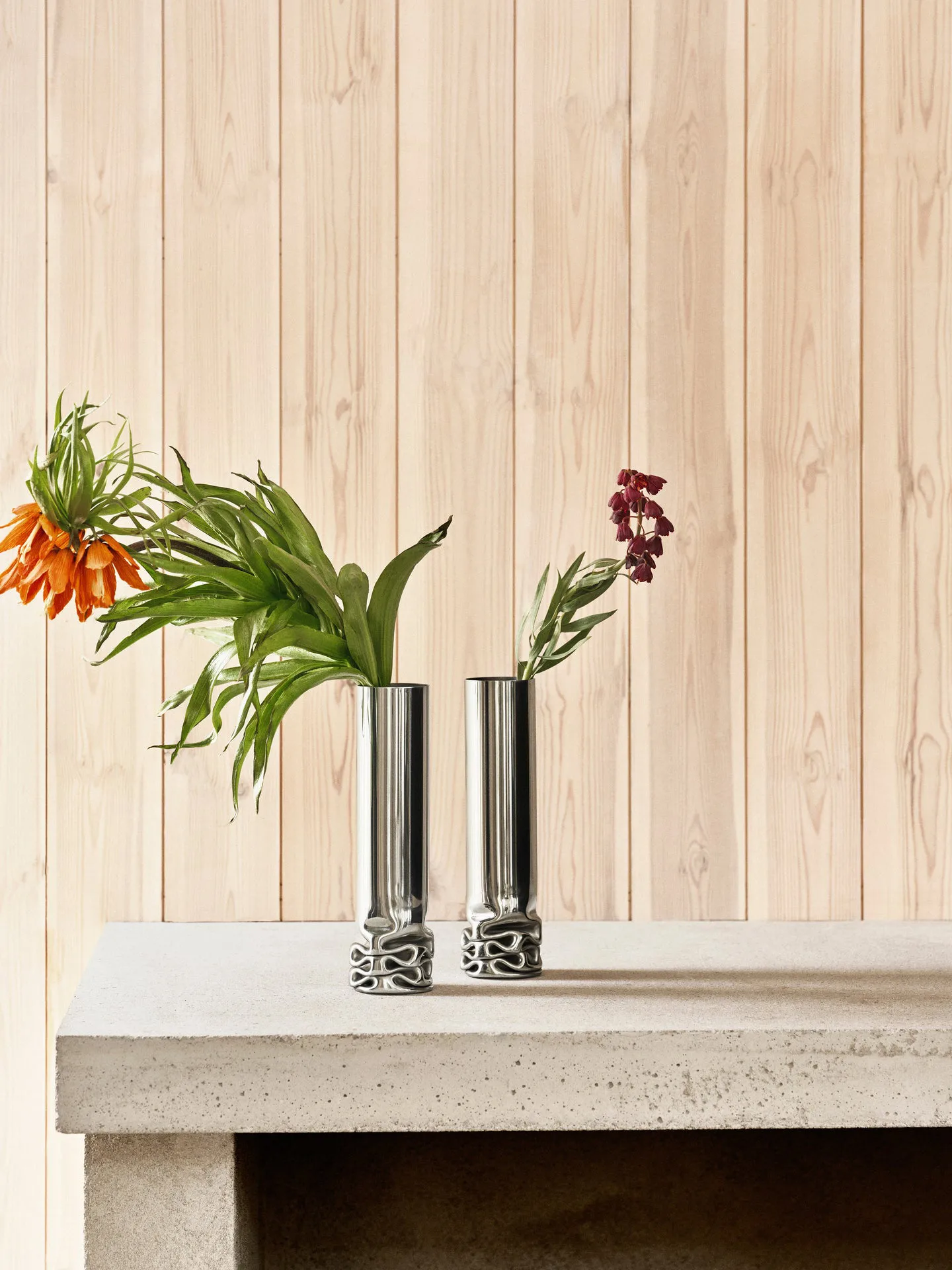 Hydraulic vase , Stainless steel, 25 cm Design House Stockholm