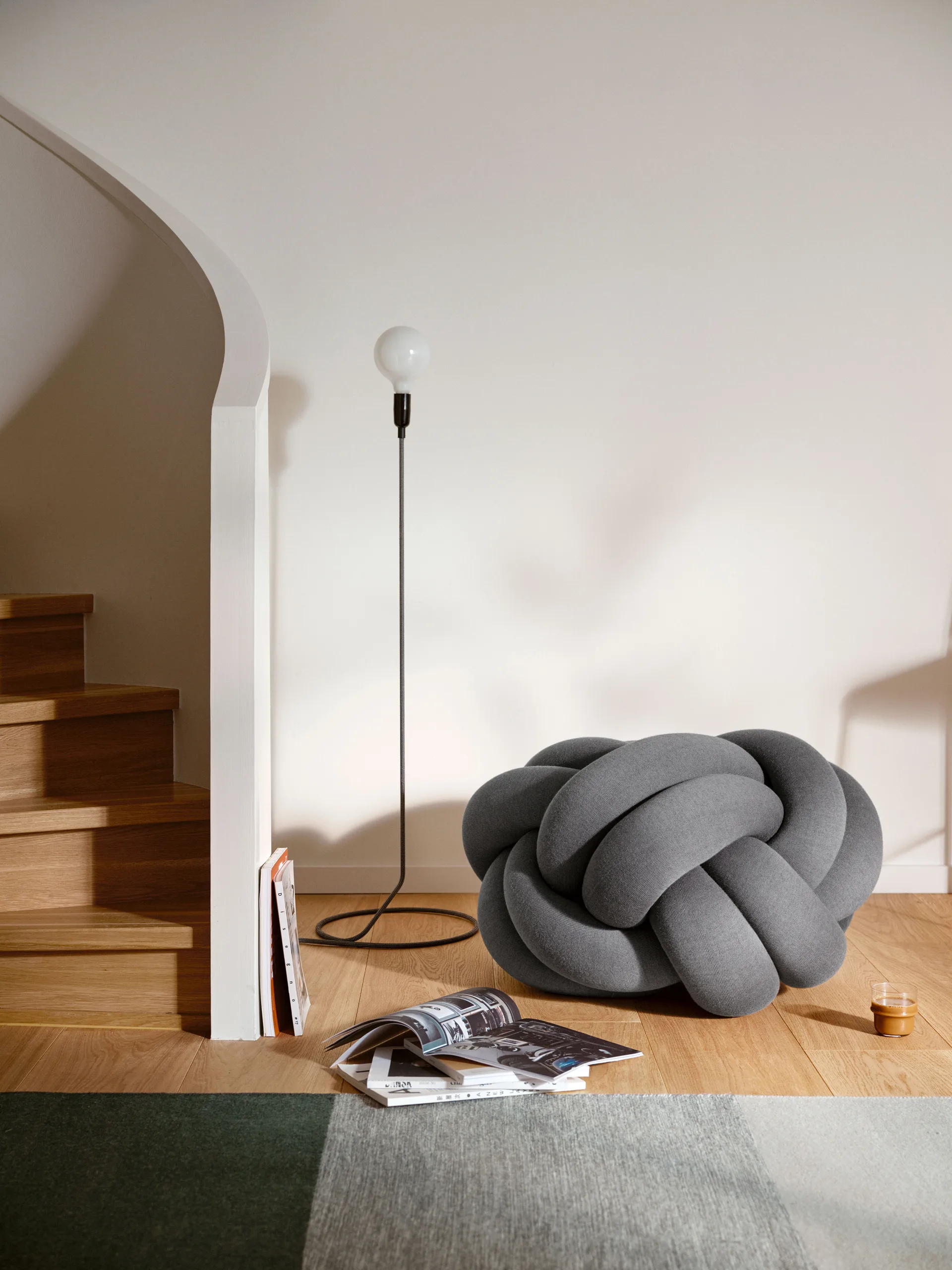 Knot pude XL, Grey Design House Stockholm