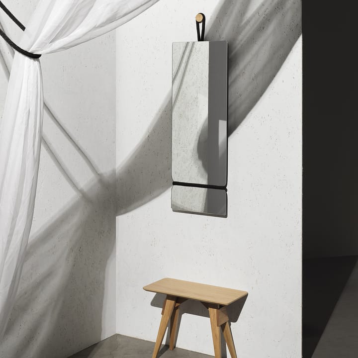 Lasso spejl, Klar/Sort Design House Stockholm