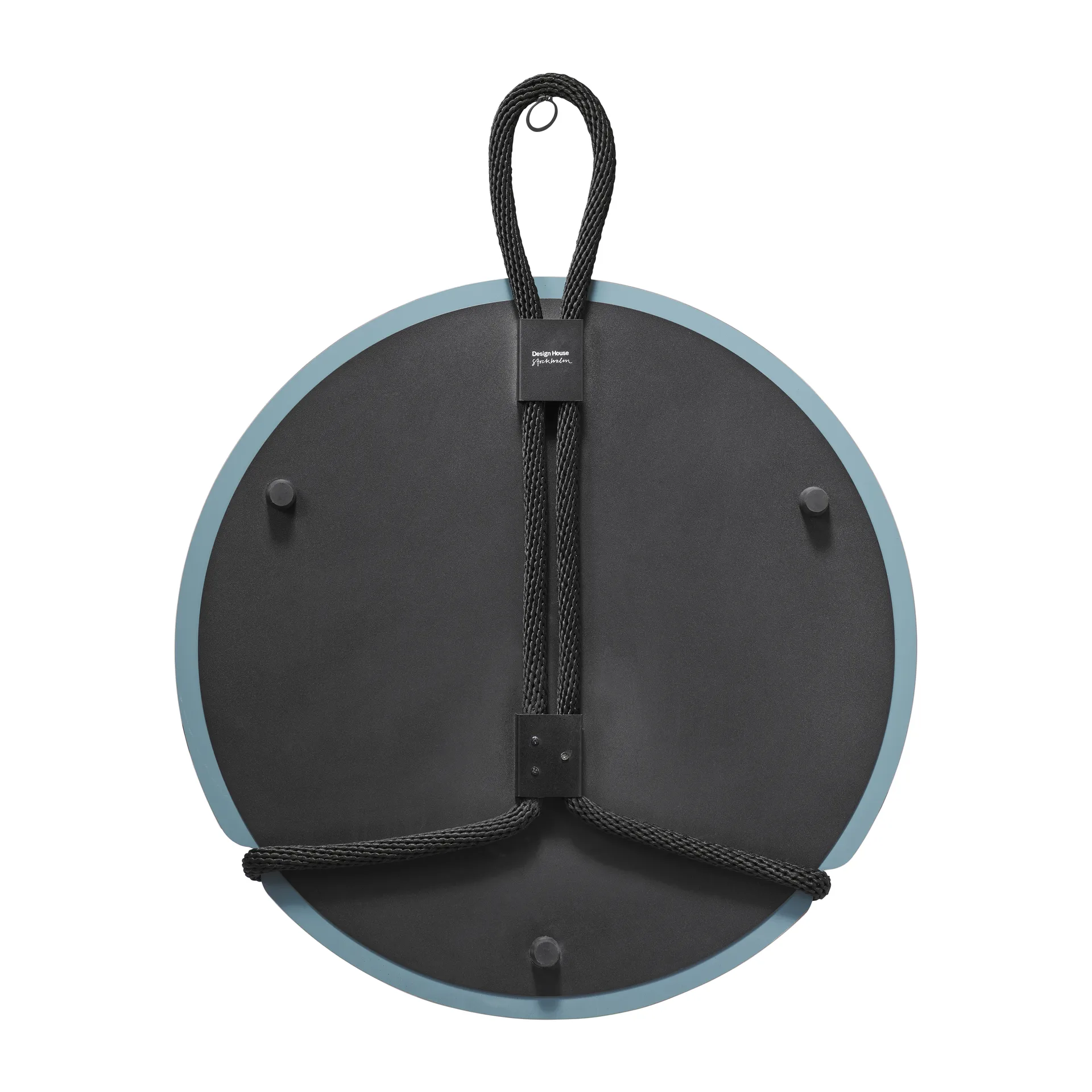 Lasso spejl rundt, Klar/Sort Design House Stockholm