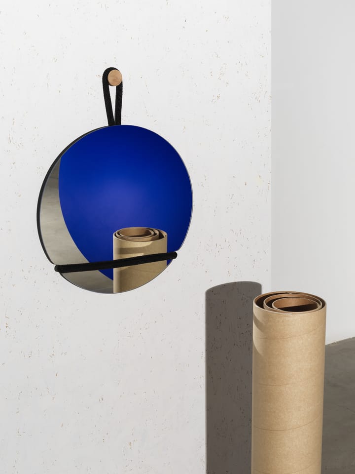 Lasso spejl rundt, Klar/Sort Design House Stockholm