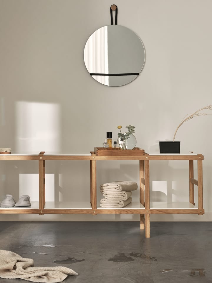 Lasso spejl rundt - Klar/Sort - Design House Stockholm