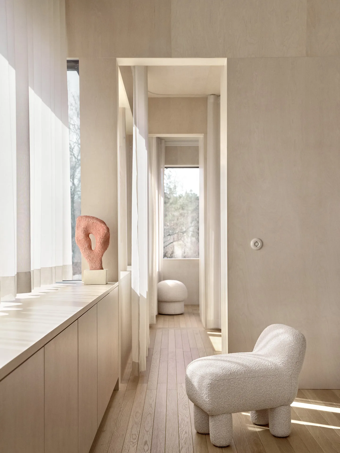 Lulu siddepuf 36x65 cm, Cream Design House Stockholm