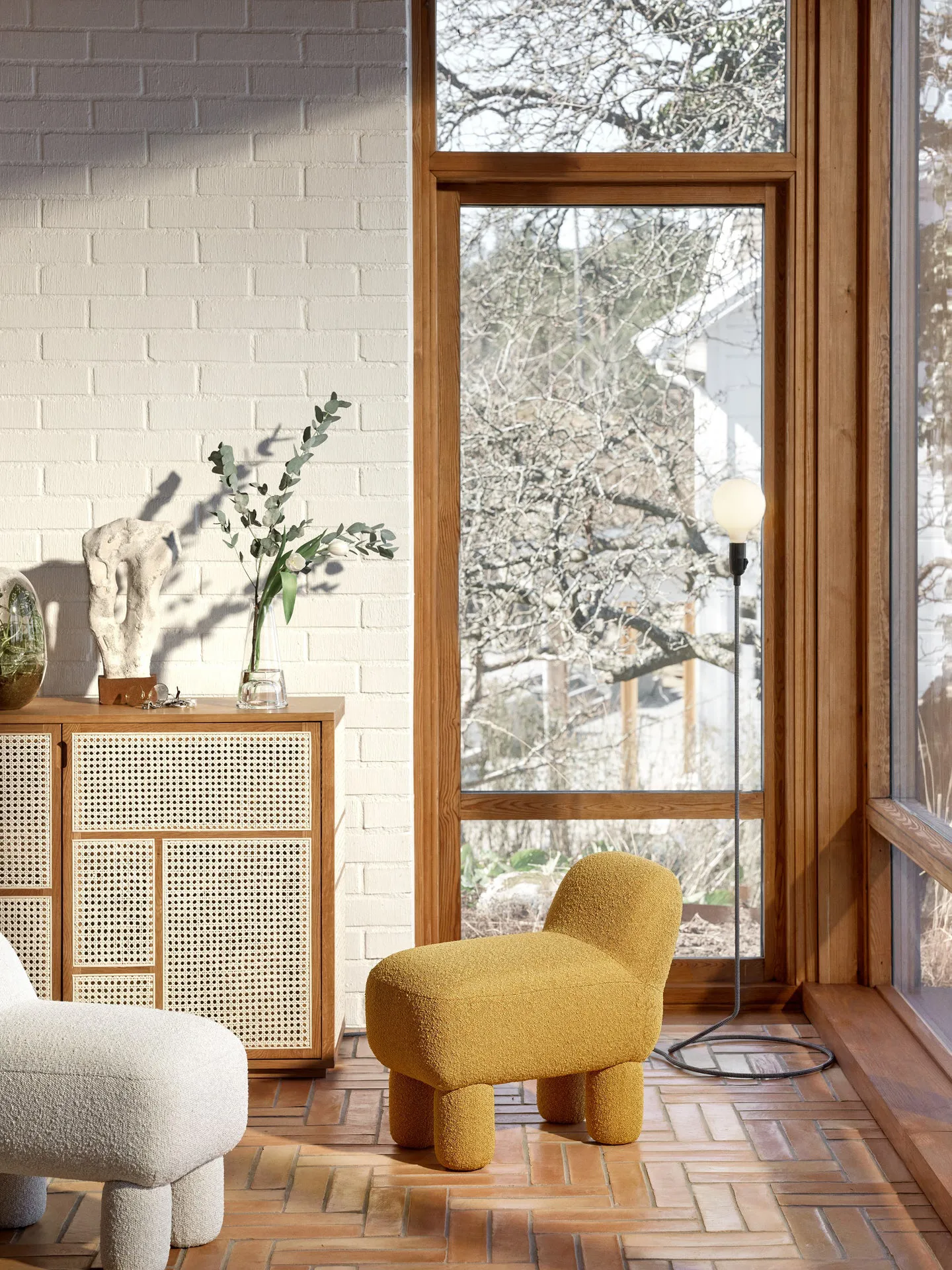 Lulu siddepuf 36x65 cm, Yellow Design House Stockholm