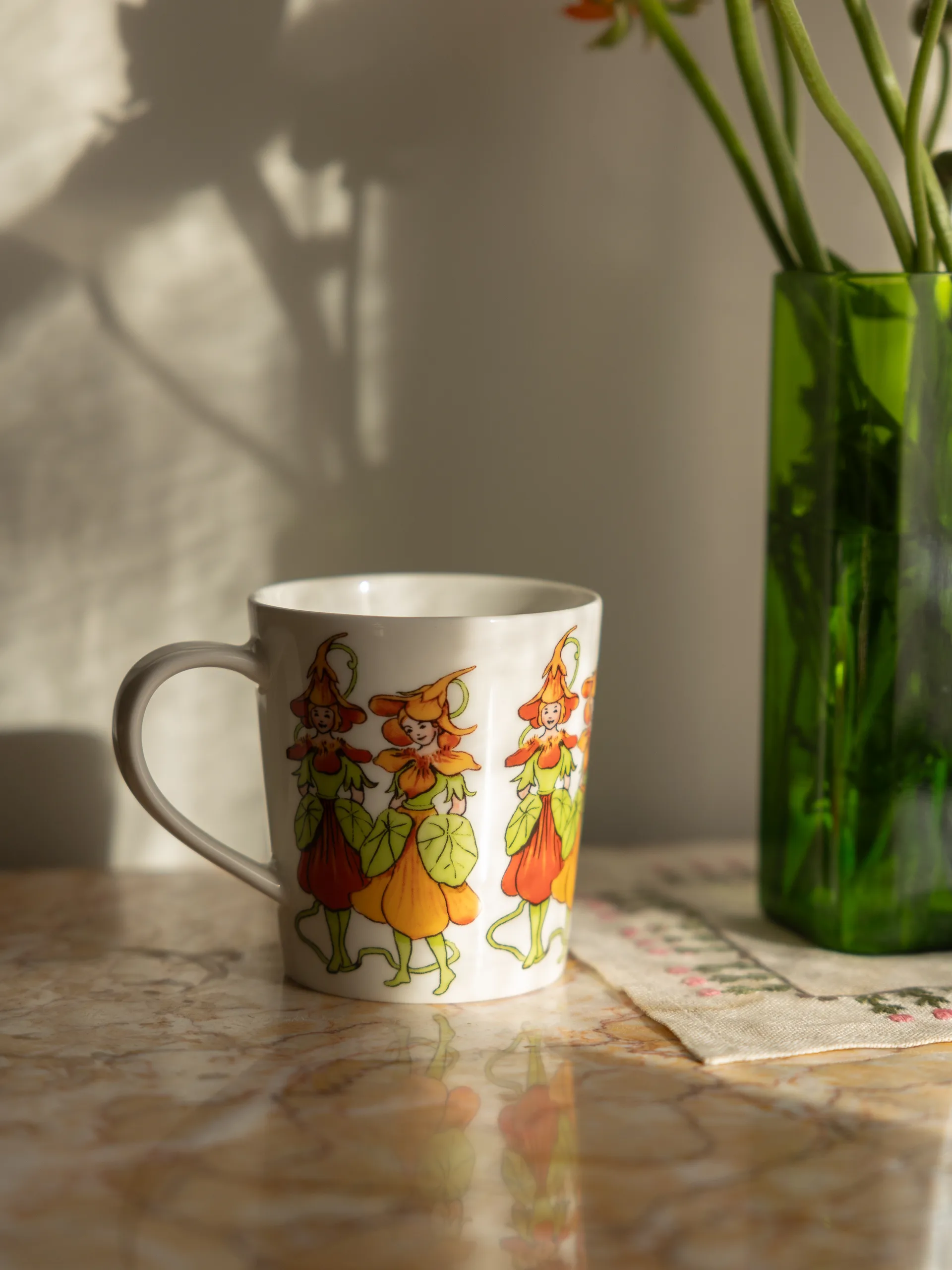 Nasturtium kop med håndtag 40 cl, White Design House Stockholm